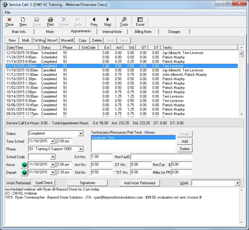 screenshot of Mobile Resource Manager